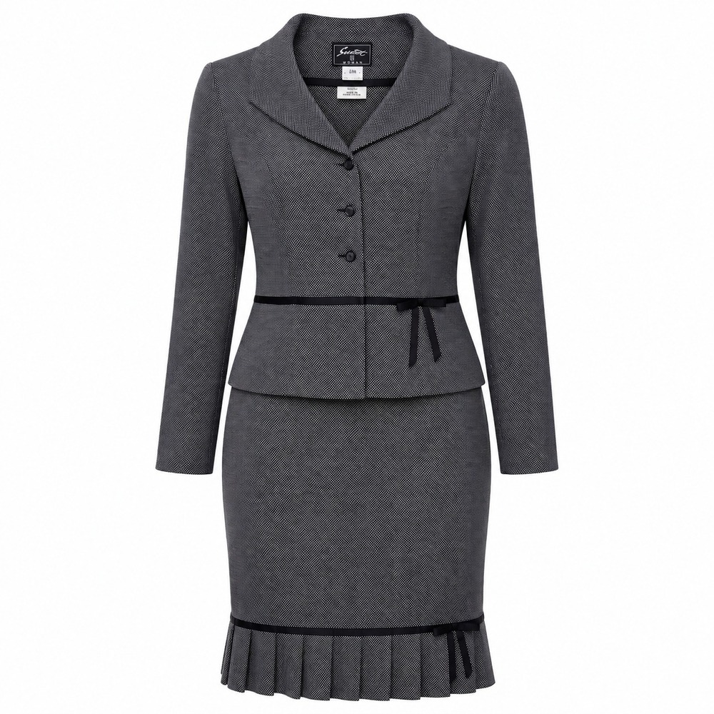 Sweet Suit Office Siren 2Pc Skirt Suit Set Women Plus 14W Career Quiet Luxury